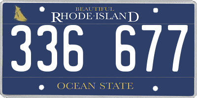 RI license plate 336677