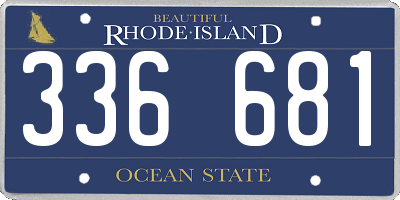 RI license plate 336681