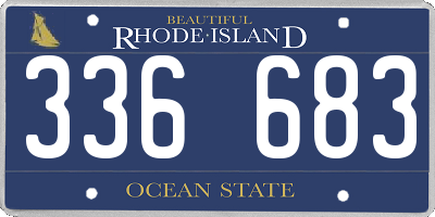 RI license plate 336683