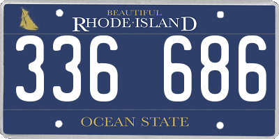 RI license plate 336686