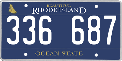 RI license plate 336687
