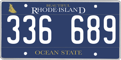 RI license plate 336689