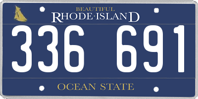 RI license plate 336691