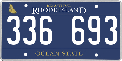 RI license plate 336693