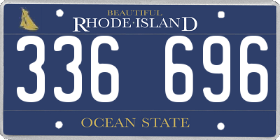 RI license plate 336696