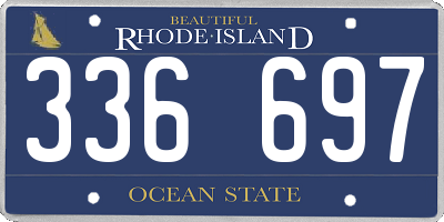 RI license plate 336697