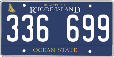 RI license plate 336699