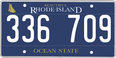 RI license plate 336709