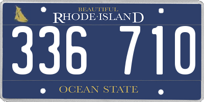 RI license plate 336710