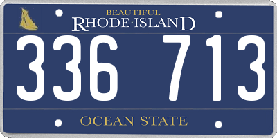 RI license plate 336713