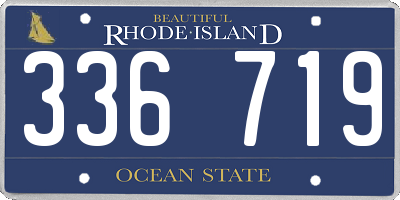 RI license plate 336719