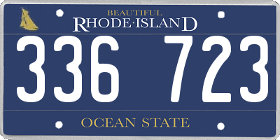 RI license plate 336723