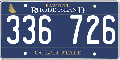 RI license plate 336726