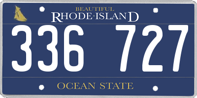RI license plate 336727
