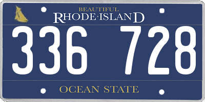RI license plate 336728