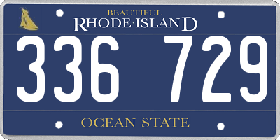 RI license plate 336729