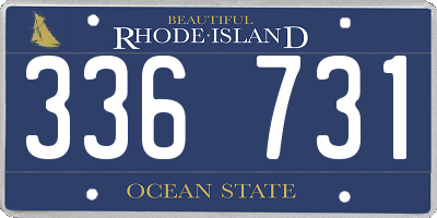 RI license plate 336731