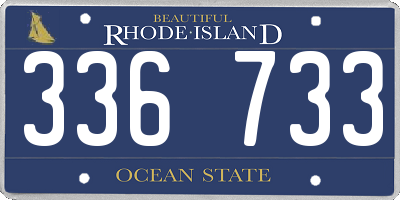 RI license plate 336733