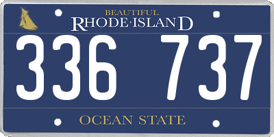 RI license plate 336737