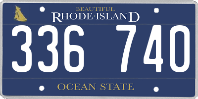 RI license plate 336740