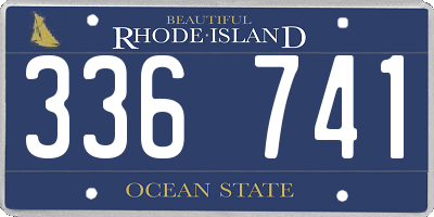 RI license plate 336741