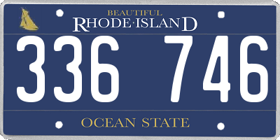 RI license plate 336746