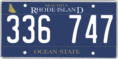 RI license plate 336747