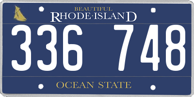 RI license plate 336748