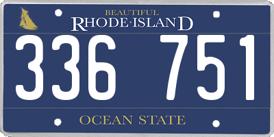 RI license plate 336751
