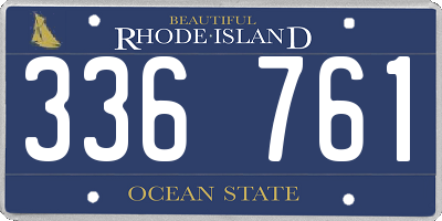 RI license plate 336761