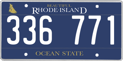 RI license plate 336771