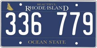 RI license plate 336779