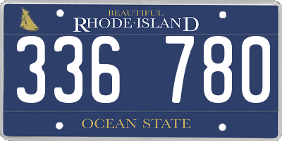 RI license plate 336780