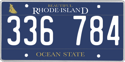 RI license plate 336784