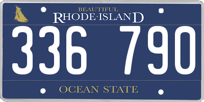 RI license plate 336790