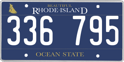 RI license plate 336795