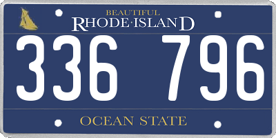 RI license plate 336796