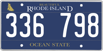 RI license plate 336798