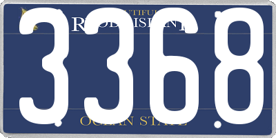 RI license plate 3368