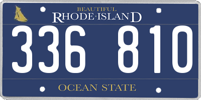 RI license plate 336810