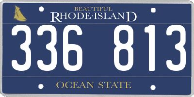 RI license plate 336813