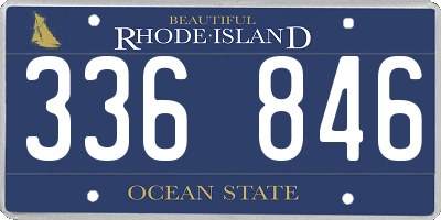 RI license plate 336846