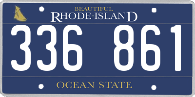 RI license plate 336861