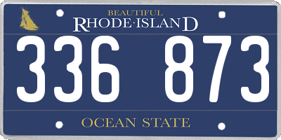RI license plate 336873
