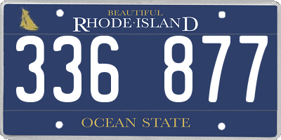 RI license plate 336877