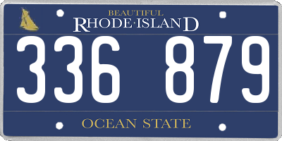 RI license plate 336879