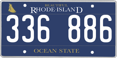 RI license plate 336886