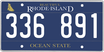 RI license plate 336891