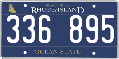 RI license plate 336895