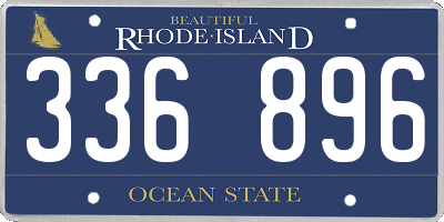 RI license plate 336896